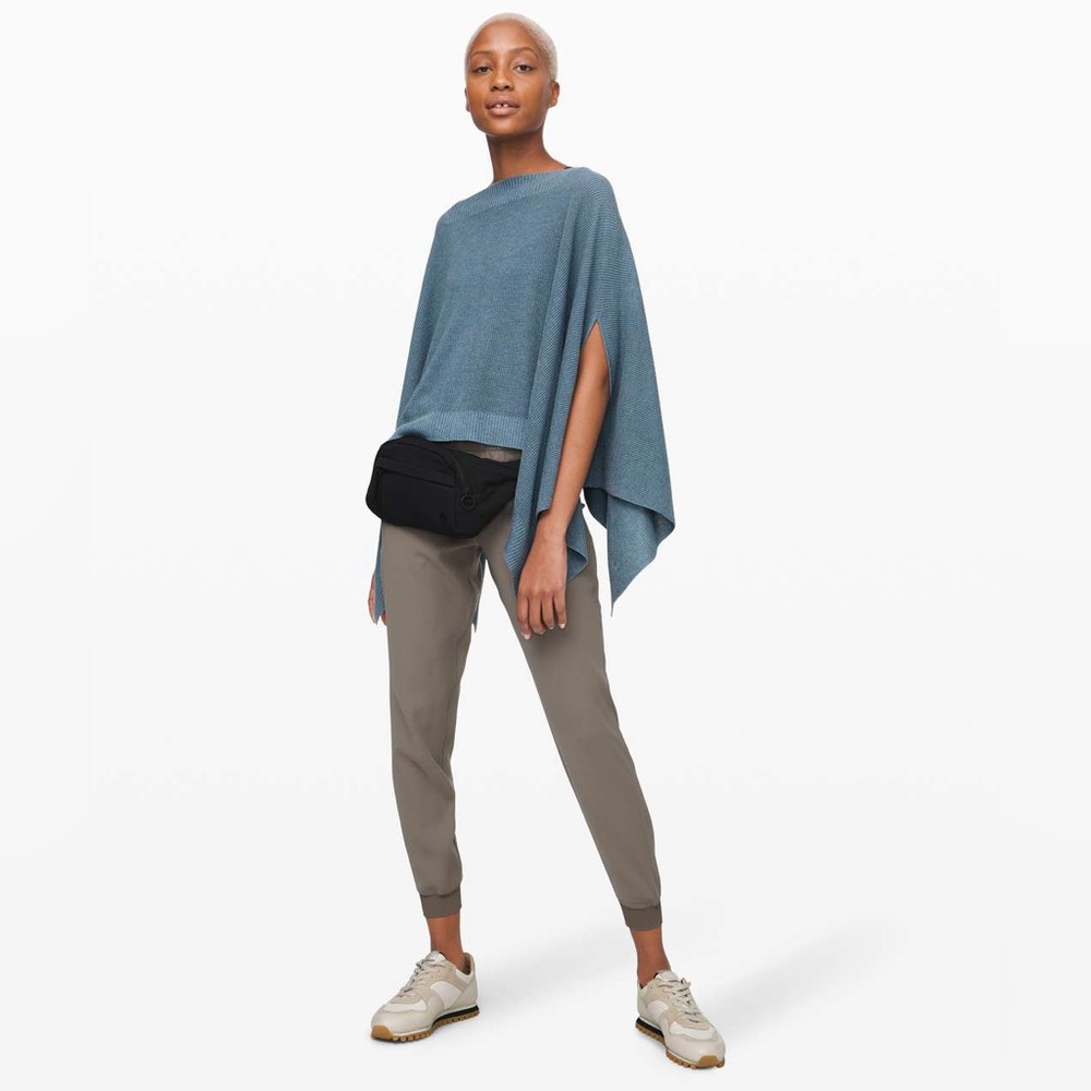 Lululemon Forward Flow Poncho Heathered Blue Charcoal